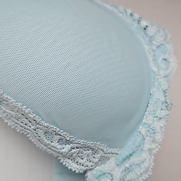 Natori | NWOT Women's Tiffany Blue Feathers Contour Plunge Underwire Bra 30 DDD - Picture 4 of 10